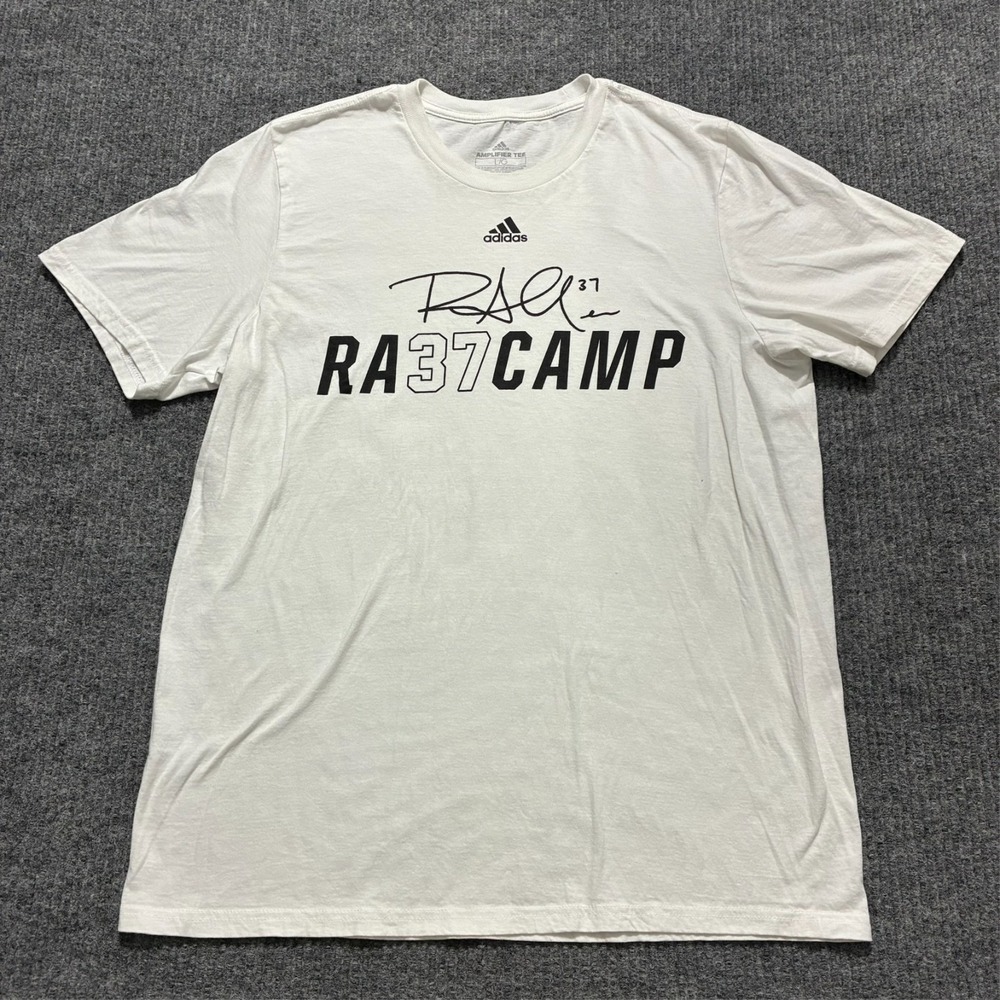 Adidas RA37CAMP Amplifier Tee Mens Size Large White Cotton Short Sleeve